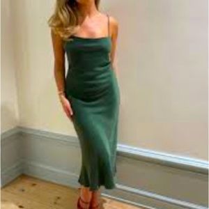 Djerf Avenue Moss Green Dream Dress